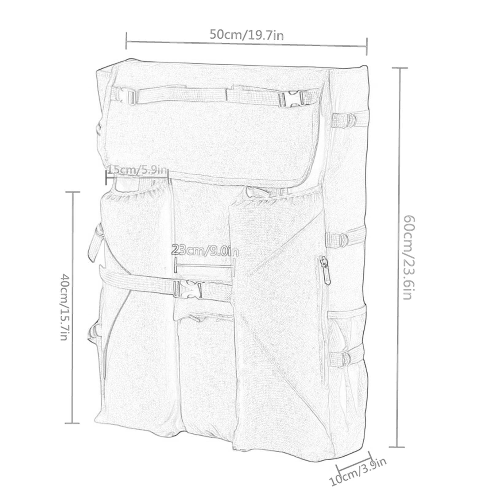 Art Case Portadisegni Zaino Porta Tavole Disegno Organizzatore Impermeabile Leggero Resistente Adatto per Aule D'Arte Laboratori Studenti Es, nero