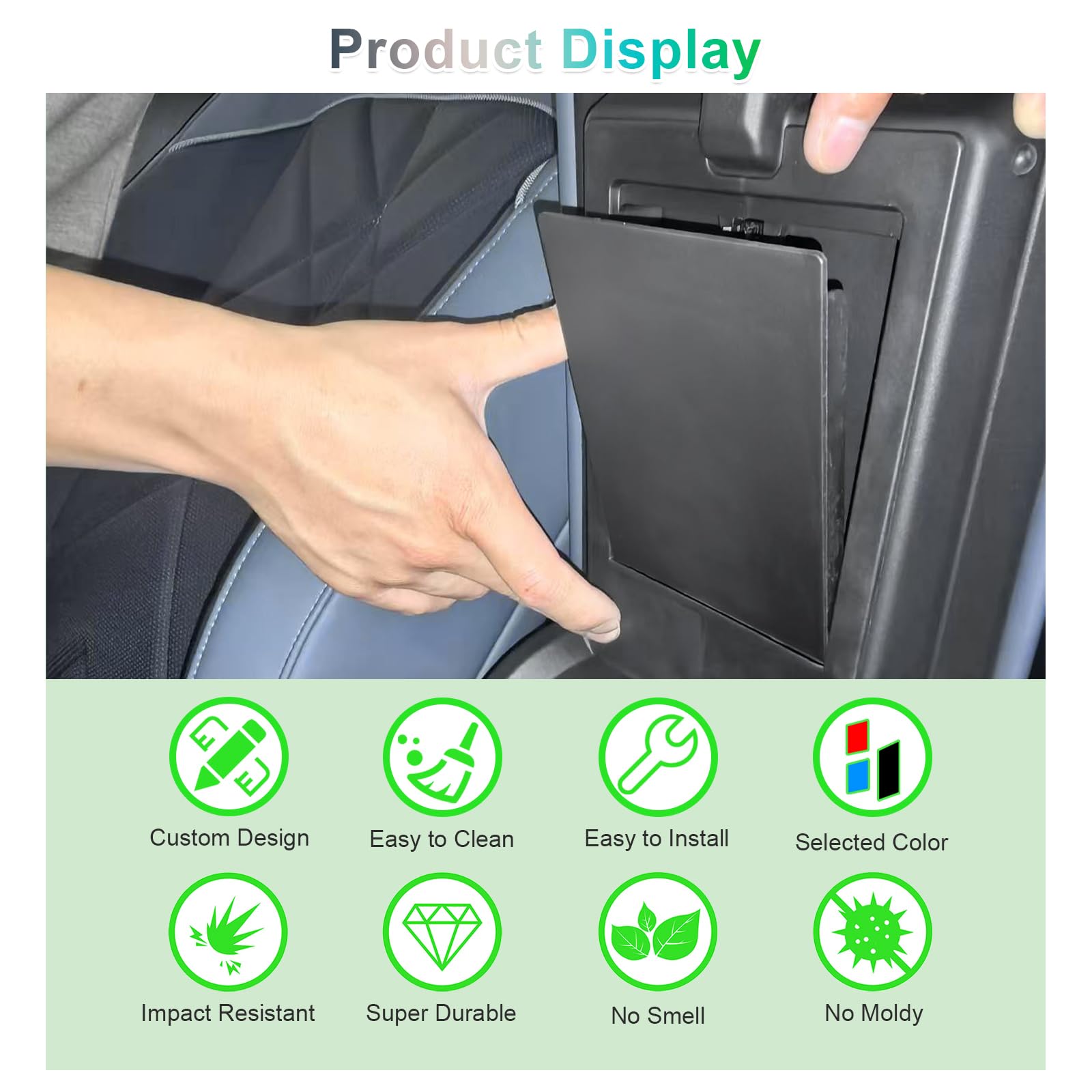 GAFAT B-M-W X3 G01/ X4 G02/ nieuw iX3 2019-2023 2024 Middenconsole Opbergbox, X3 iX3 X4 2024 Armleuning Organizer Tray Middenarmsteun Dashboardkastje, Compatibel met BMW X3 Accessoires (zwart