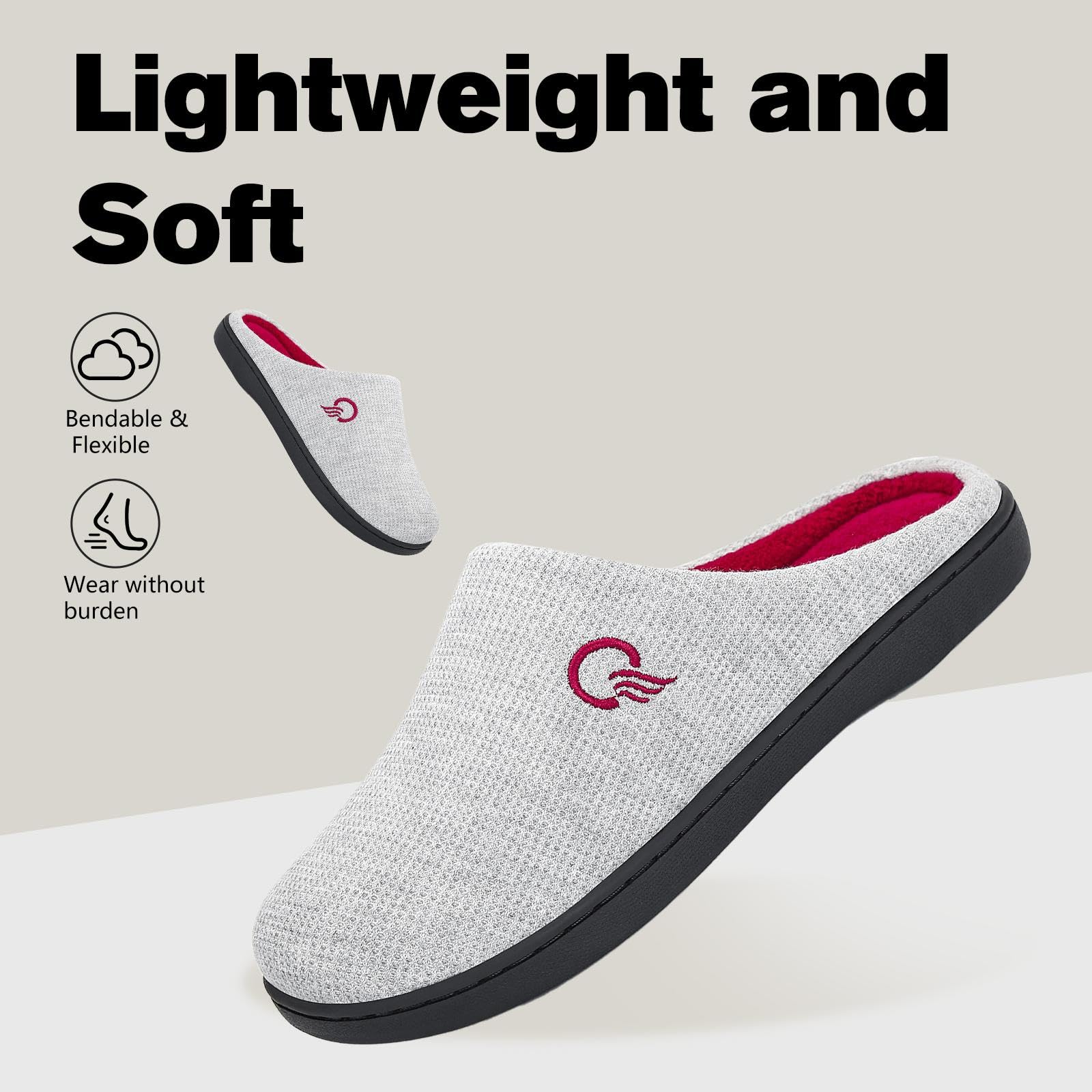 Mishansha Unisex Pantofole Donna Uomo Memory Foam Caldo Comode Antiscivolo Inverno Home Scarpe,36-47