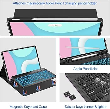 iPad Air + Bluetoothキーボード + Apple Pencil Amazon.com: iPad Air 13 inch Case Keyboard (M2 2024 M3 2025), 7
