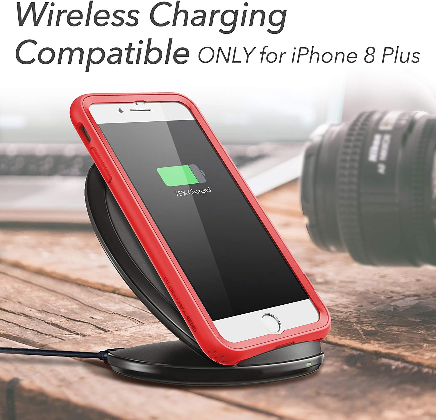 YOUMAKER Case for iPhone 8 Plus & iPhone 7 Plus, Full Body with Built-in Screen Protector Heavy Duty Protection Shockproof Slim Fit Cover for Apple iPhone 8 Plus 5.5 Inch - Red