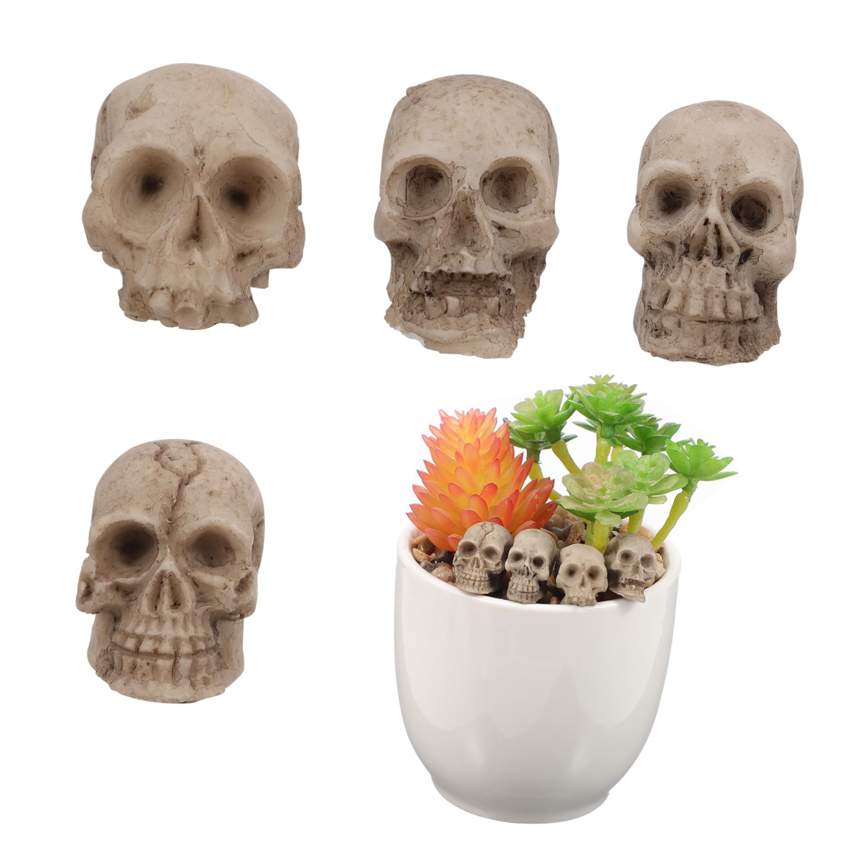 Amazon.co.jp: CALLARON 100個 ハロウィンスカルオーナメント鉄植木鉢 