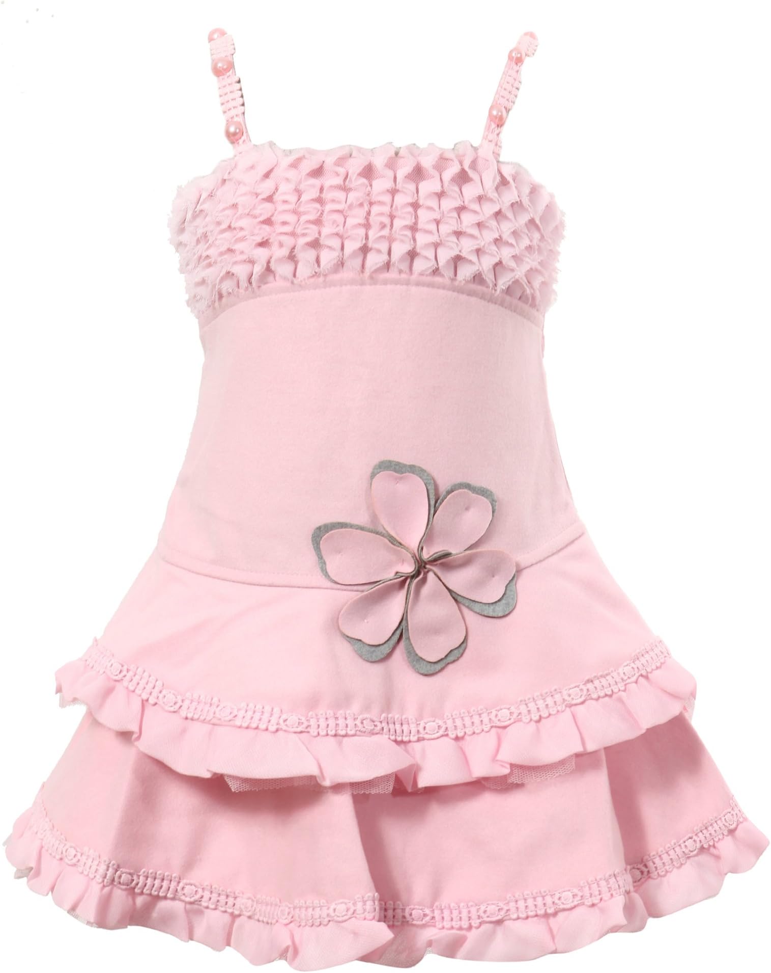 Richie House Girls' Brace Skirt with Layered Bottom RH1473