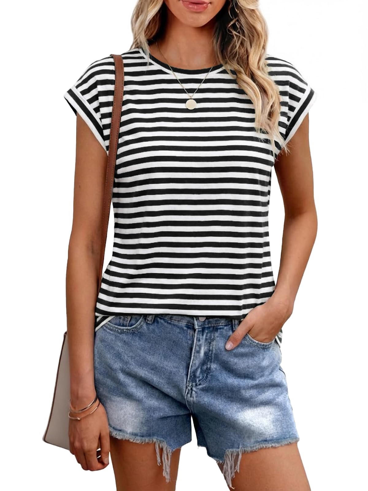 Cuptacc Tshirt Damen Tops Sommer Rundhals Oberteile Damen Elegant Basic Bluse Kurzarm Tank Top Business Outfit