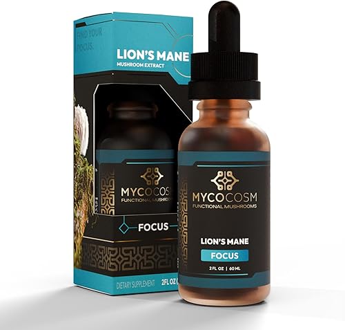 Suplemento de hongo de melena de león  Extracto de hongo para apoyar la concentración y la memoria  Gotas de hongos  Salud cerebral  Sin OMG,