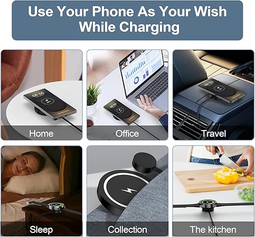 Miniatura 7 de Cargador inalámbrico para Samsung, cargador magnético inalámbrico 2 en 1, cable de carga rápida para Galaxy Watch 87Ultra66 Classic5 Pro54,15W