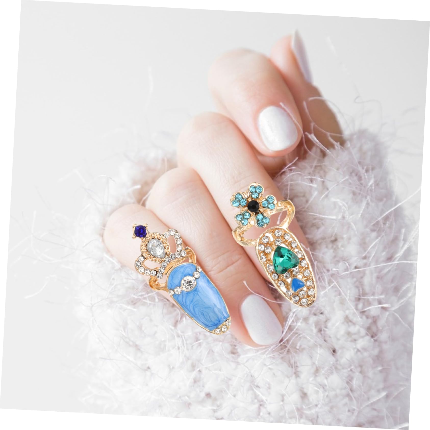 4 Set Decorativi Per Unghie Cristallo Manicure Chic Per Feste E Cosplay Facili Indossare Adatti E Adulti 12 Pezzi * 4