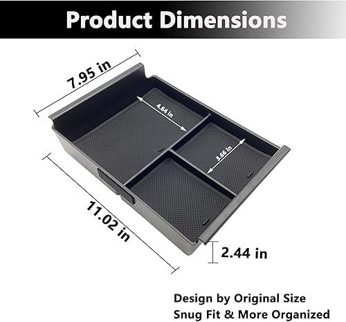Miniatura 3 de Organizador de consola central compatible con Chevy SilveradoGMC Sierra 2014-2018 15002500HD3500HD accesorios de camión (consola completa con