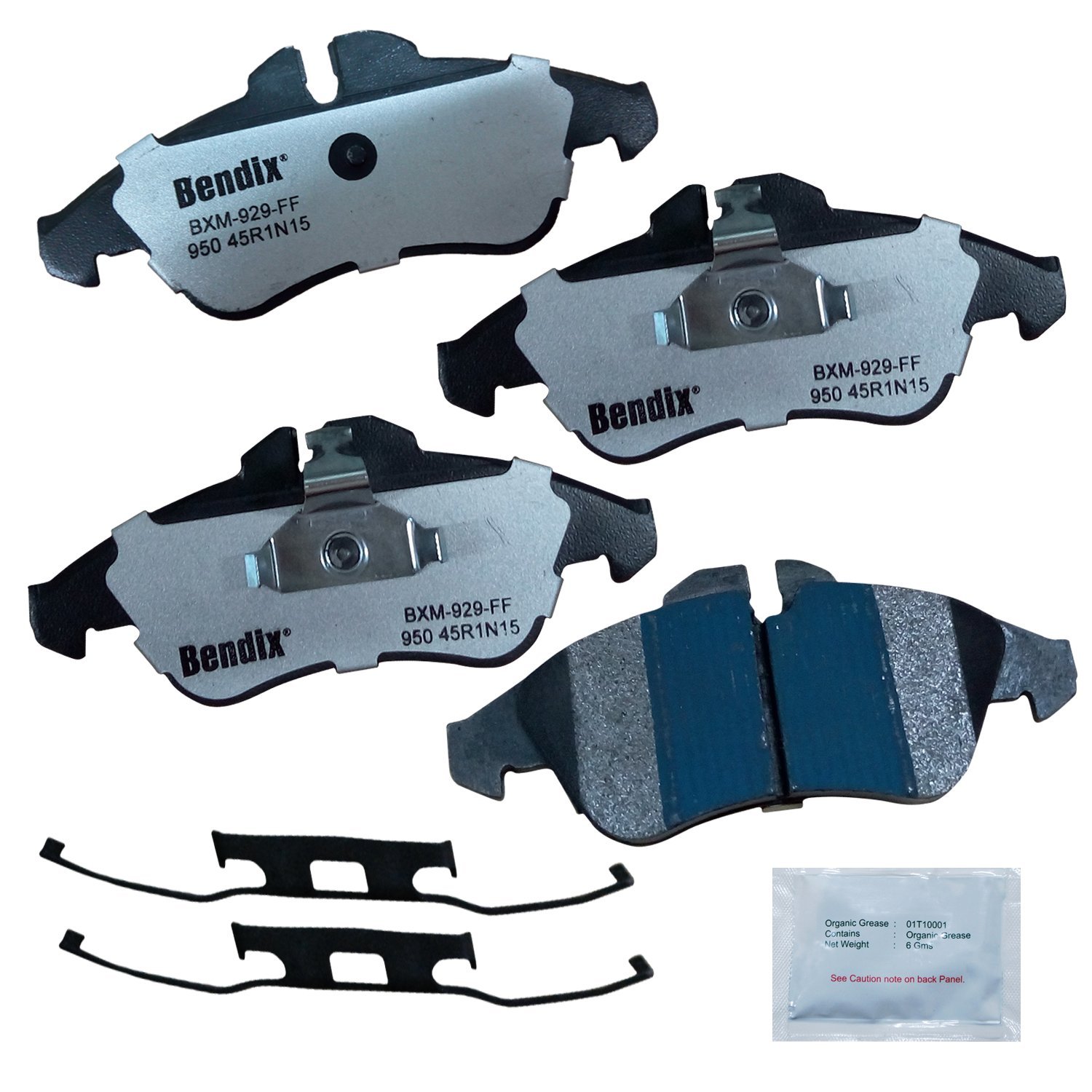 Bendix Fleet Metlok MKD950FM Semi-Metallic Front Brake Pads for Select Models Dodge Sprinter 2500, 3500, Freightliner Mercedes-Benz