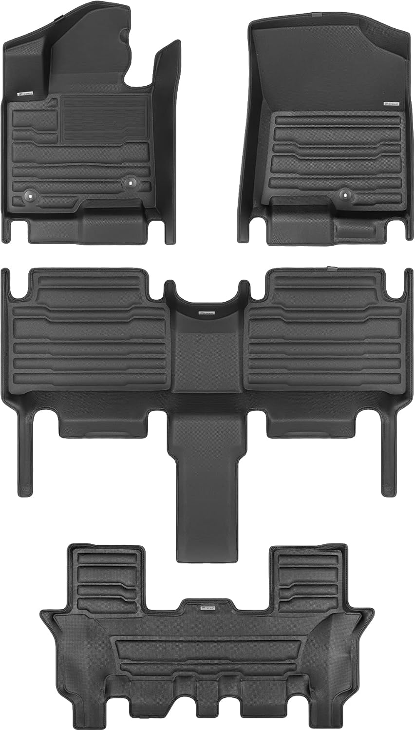 TuxMat - for Kia Sorento Hybrid 6-Seater 2021-2026 Models - Custom Car Mats - Maximum Coverage, All Weather, Laser Measured - This Full Set Includes 1st, 2nd and 3rd Rows