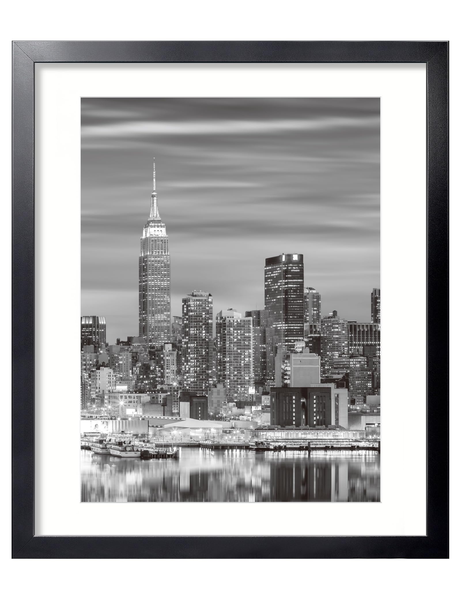 Giverny 22x28 Picture Frames Black 1 Pack, Wood 22x28 Panoramic Picture Frame for Wall Mounting, Simple and Classic Style Suitable for Decorating Houses, Offices, Hotels