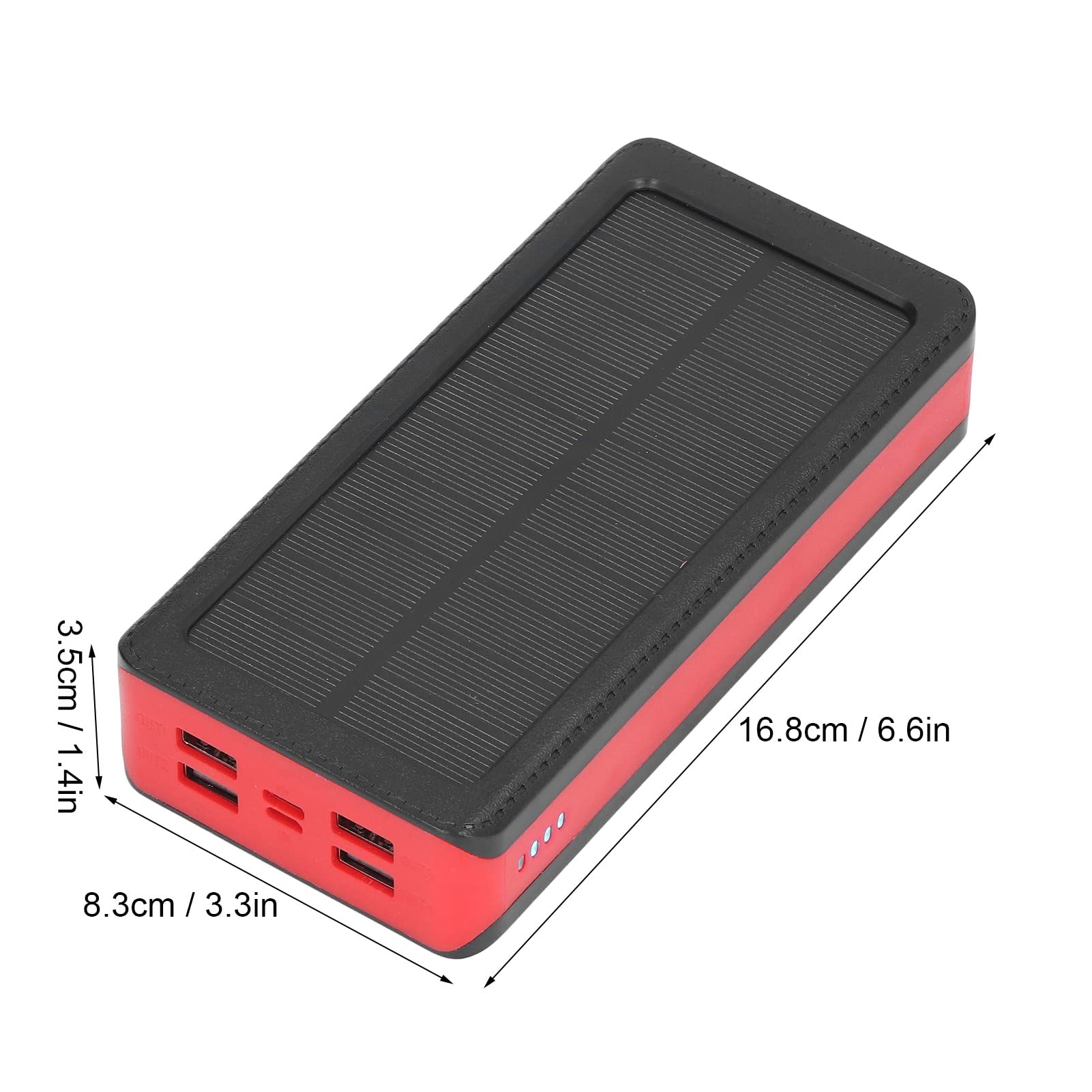 Cocoarm Caricatore Portatile Solar Power Bank Batteria Ai Polimeri 30000mAh 4 Porte USB 32 Luci LED Doppio Ingresso per Campeggio Escursionismo Viaggi Ricarica Telefono di Emergenza
