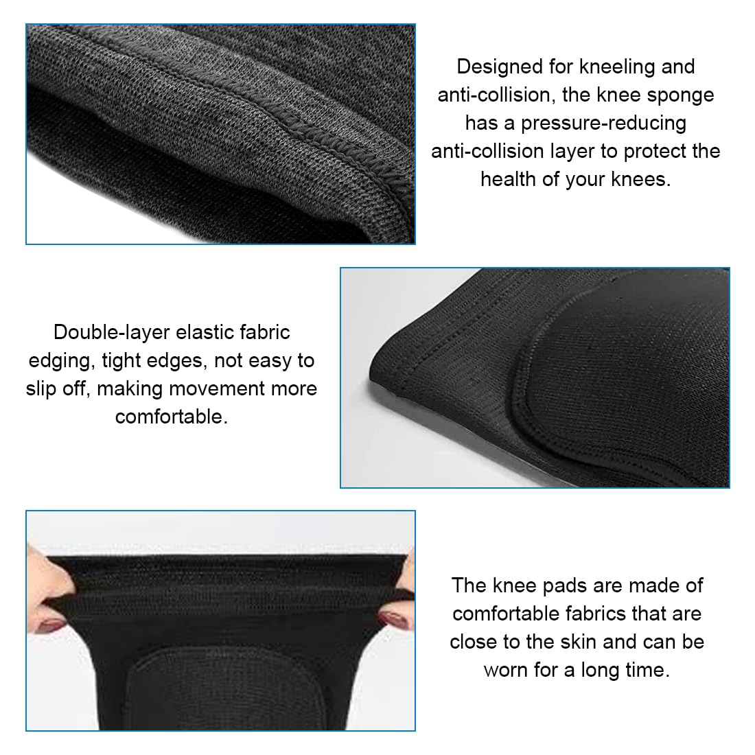 1 paire de genouillères de sport compression de la rotule design élastique antidérapant - convient pour la course à pied le sport l'arthrite et la récupération des blessures (Taille universelle)