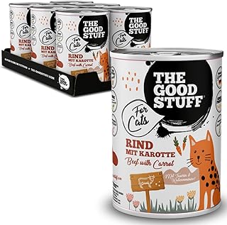 The GOODSTUFF for Cats Rind mit Karotte 400 g | Hochwertiges Katzenfutter mit hohem Fleischanteil | Nassfutter für Katzen mit frischem Rindfleisch | Katzenfutter nass ohne Getreide | Cat Food product image