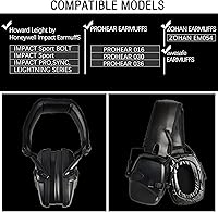 Vista 5 de Almohadillas de gel PROHEAR GEP02 para orejeras Howard Leight de Honeywell Impact Sport Pro Sync Lightning