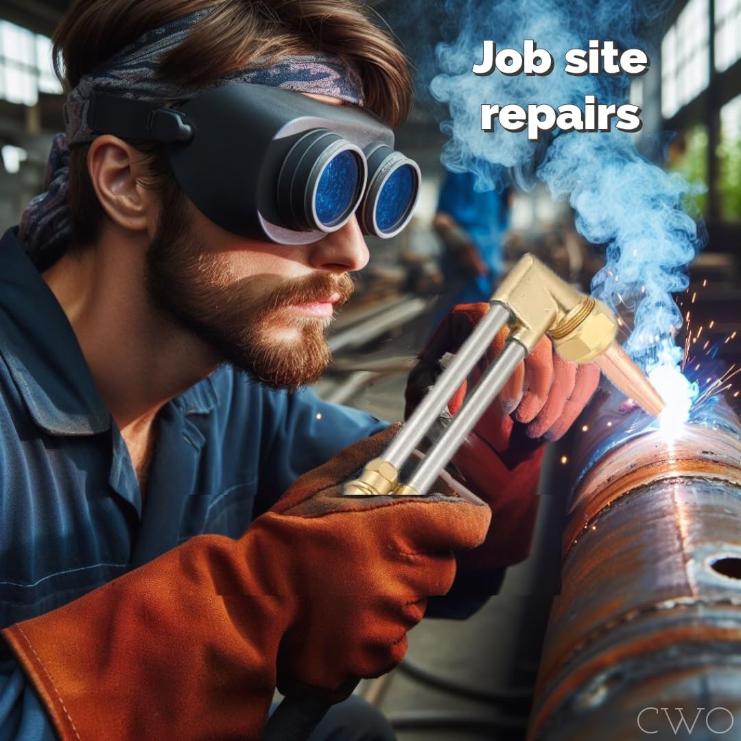 Fits CHICAGO ELECTRIC WELDING Portable Torch Kit with Oxygen and Acetylene Tanks - Works with Harris, Victor, Lincoln Electric, Weldco, and Matheson Tanks, Regulators and Hoses