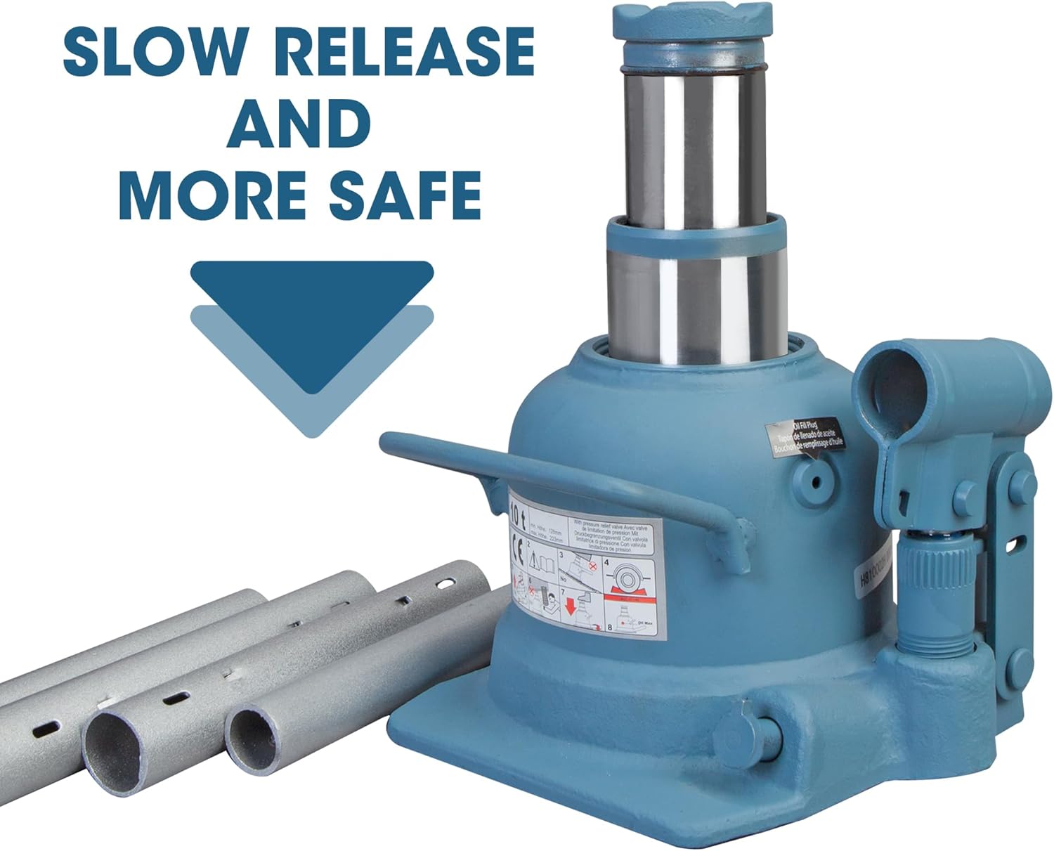 BIG RED 10 Ton (20,000 LBs) Torin Double Ram Low Profile Welded