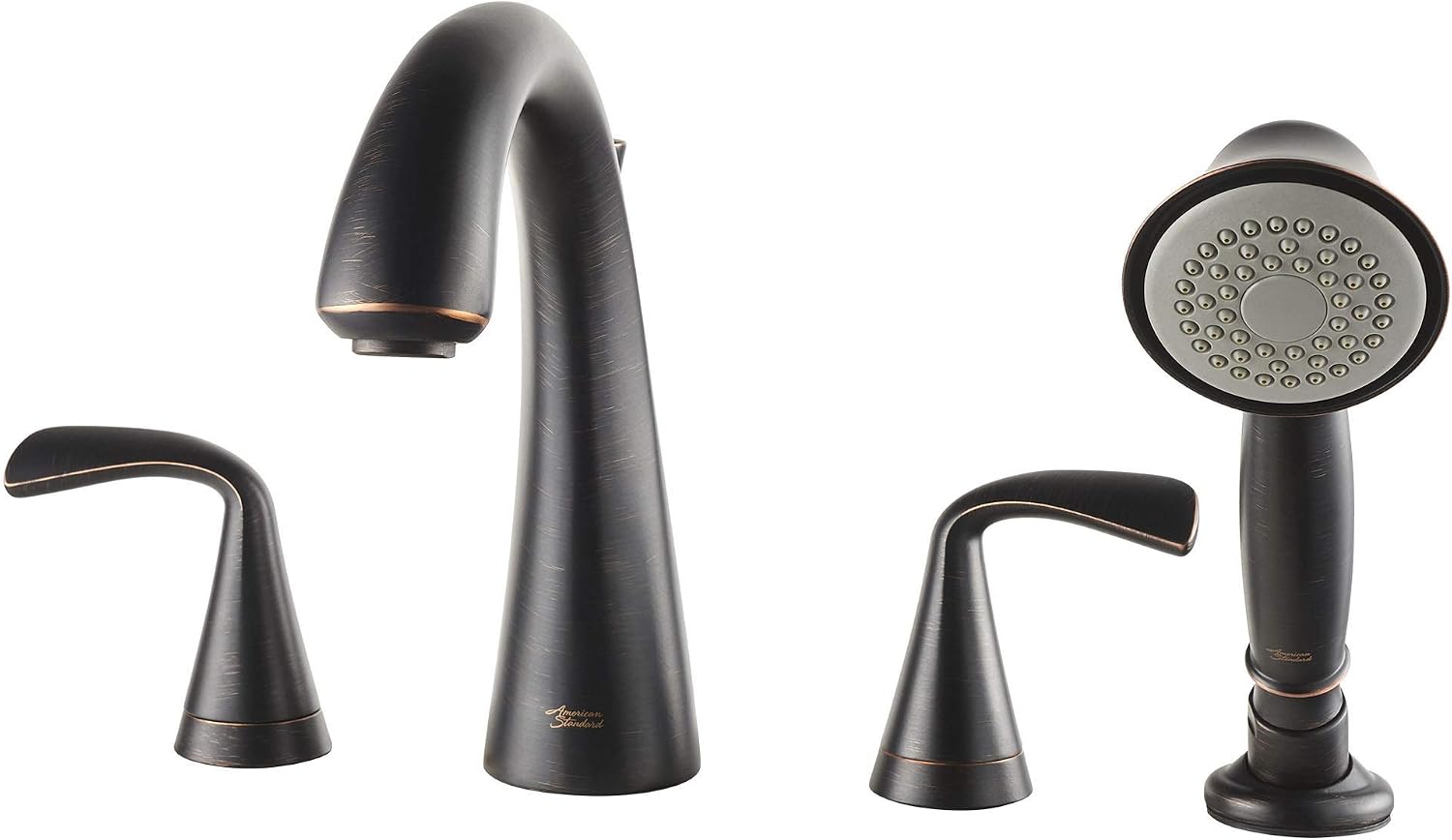 American Standard T186901.278 Fluent Roman Tub Faucet with Personal Shower for Flash Rough-in Valves, Legacy Bronze
