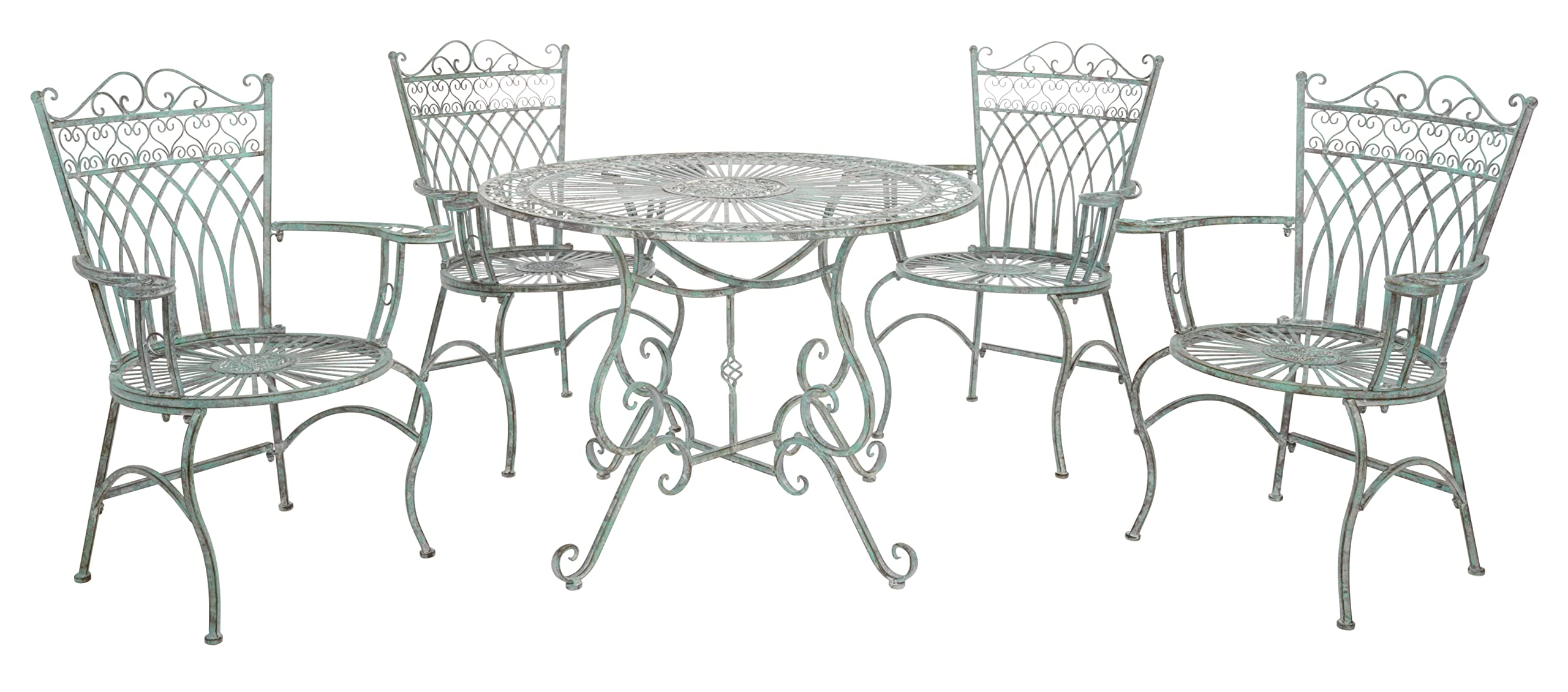 SAFAVIEH Outdoor Thessaly 5-Piece Bistro Dining Set