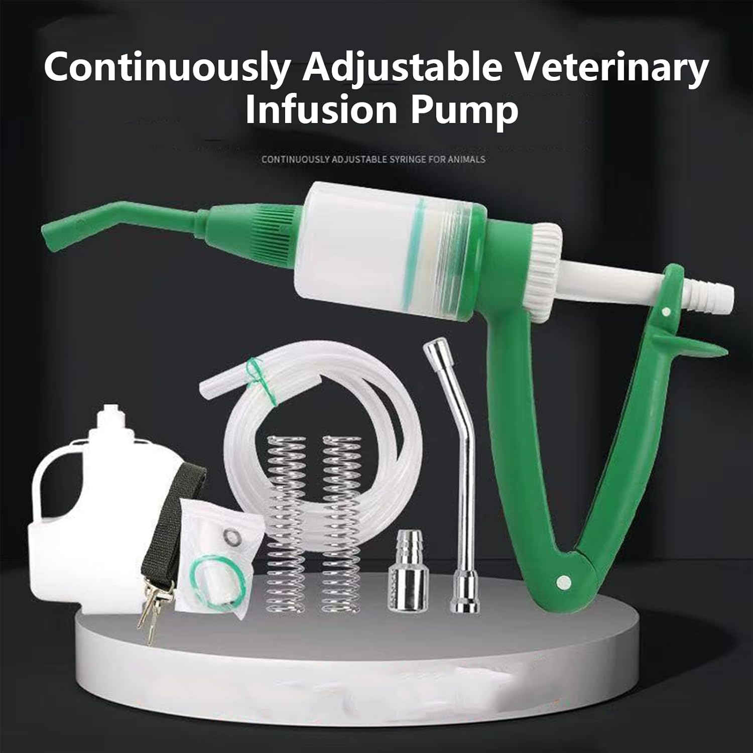 Veterinary Plastic Feeding Gun, Continuous Drench Gun Adjustable Continuous Dosing Device Veterinary Medicine Dispenser Husbandry Autonomous Feeding Tool, for Horse Sheep Cattle Pig Farm(Size:20ml)