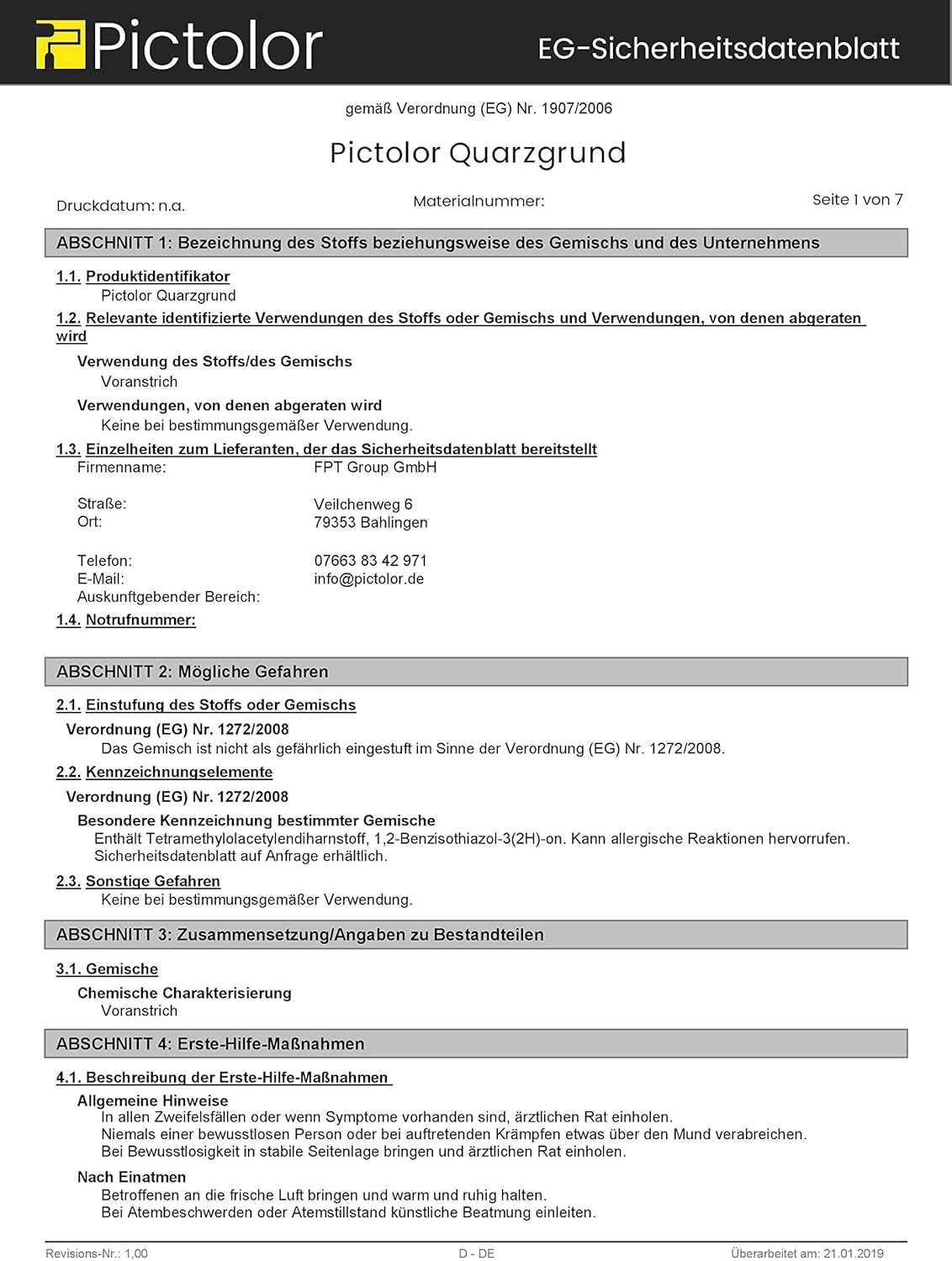 Pictolor Quarzgrund 20 Kg