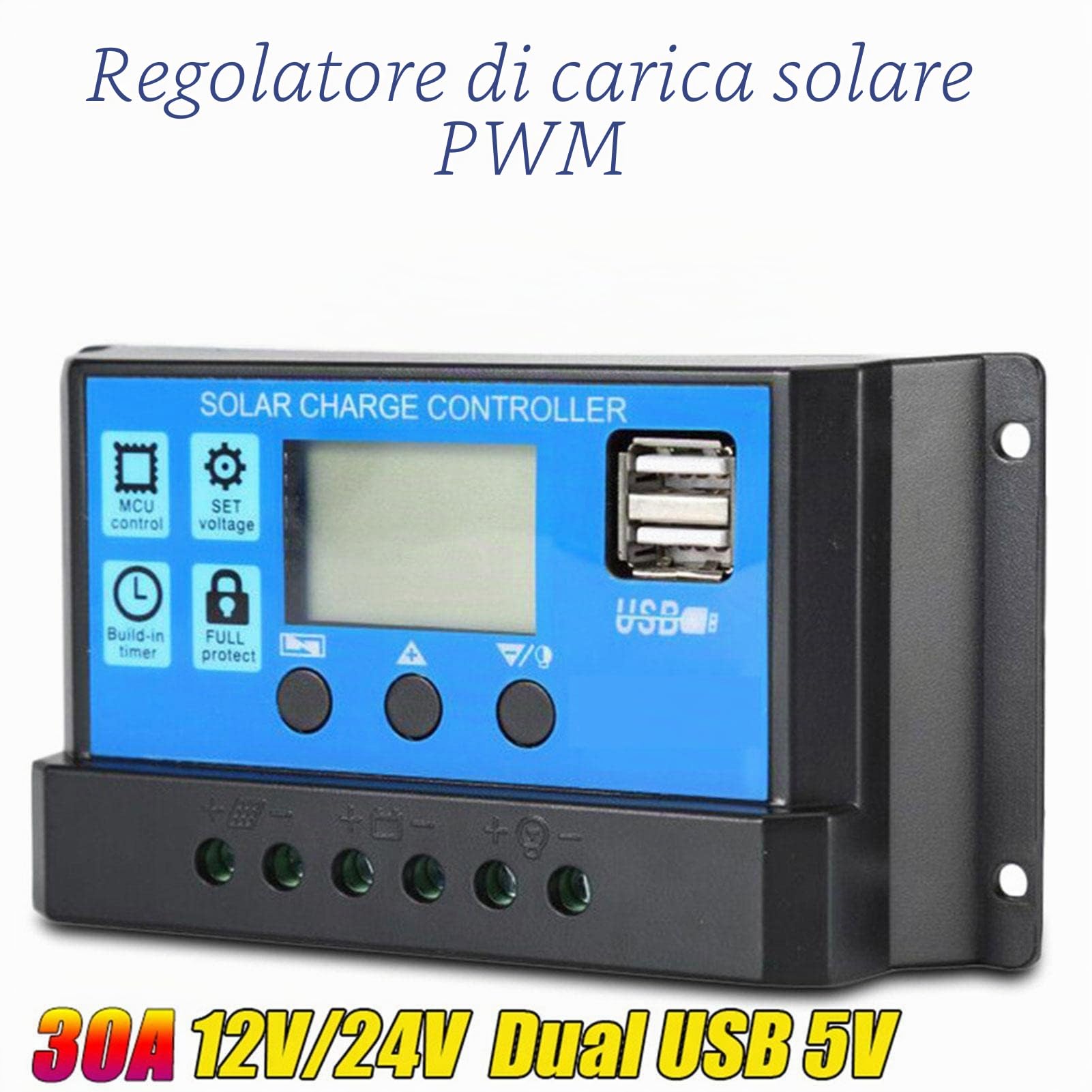 300W 12V Pannello Solare kit Caricabatterie Solare Portatile Pieghevole Fotovoltaico, Intelligente Regolatore di Carica della del Pannello Solare con Display LCD per auto, roulotte, batteria da