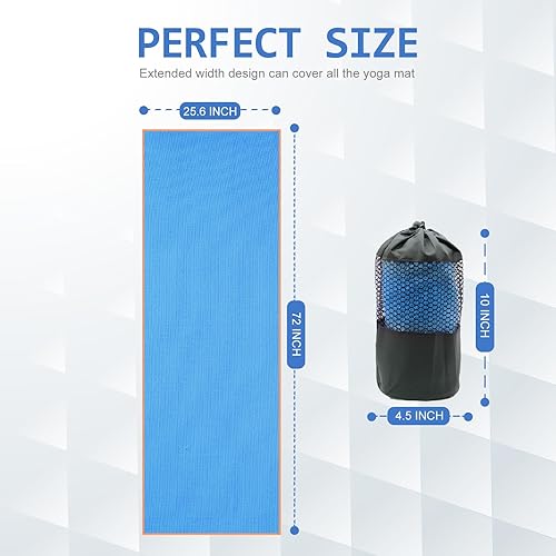 Miniatura 7 de Eunzel Toalla de yoga caliente – Toalla de microfibra antideslizante para esterilla de yoga con punto de agarre absorbente de sudor, toalla para
