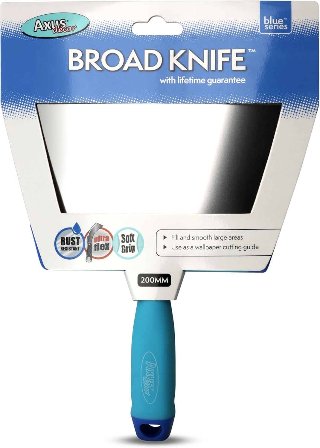 Axus Decor Stainless Steel Flexible Filling Knife - 240mm, Filler Knife - Putty Knife for Professional & DIY Projects - Anti Rust Blade and Soft Grip Ergonomic Handle