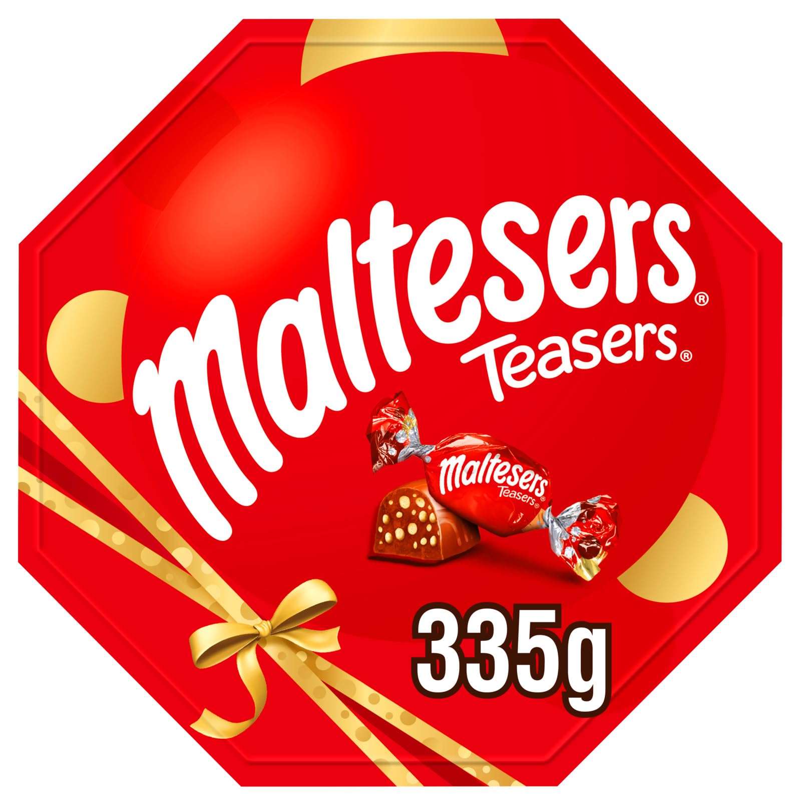Maltesers Teasers Chocolate Centrepiece Gift Box 335g, Perfect Milk Chocolate Sharing Gift, Teacher's Gifts, Chocolate Hamper for Birthdays & Parties, Crunchy Honeycomb Milk Chocolate Treats