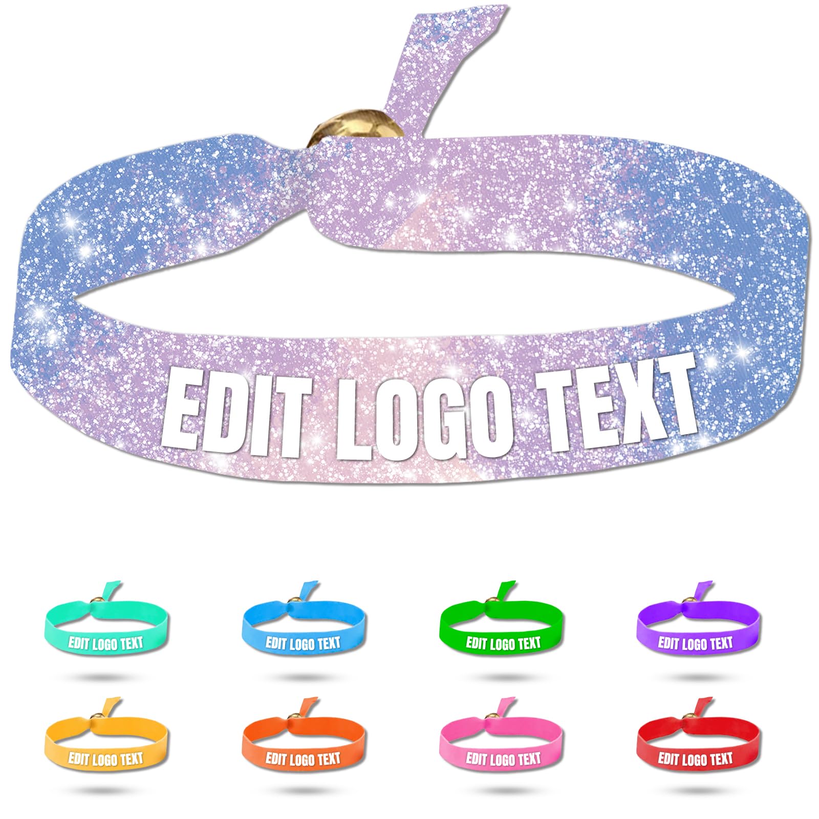 Zkgiftsdz Custom Cloth Wristbands for Events, Personalized VIP Bulk Colored Wrist Bands, Customizable Festival/Concert/Party Bracelets with Logo, from