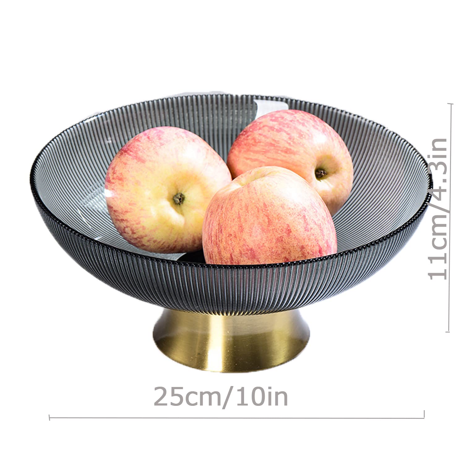 PAMINGONO Bol Haut En Verre Avec Pied Pour Fruits Collations Et