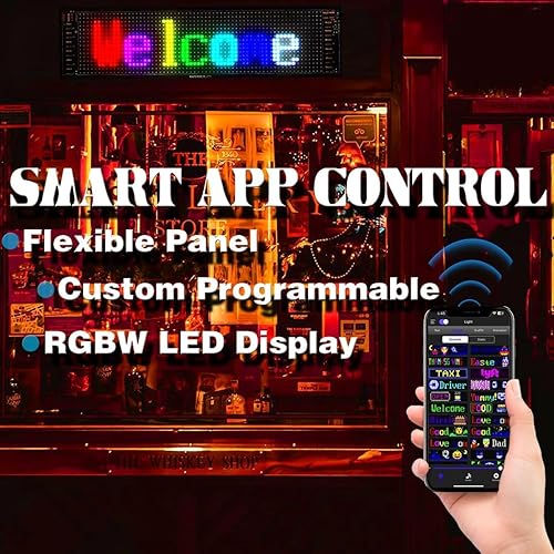 Miniatura 8 de Letrero LED flexible y flexible con control interactivo programable a través de la aplicación Bluetooth, panel de tira LED USB con reflejos adecuado