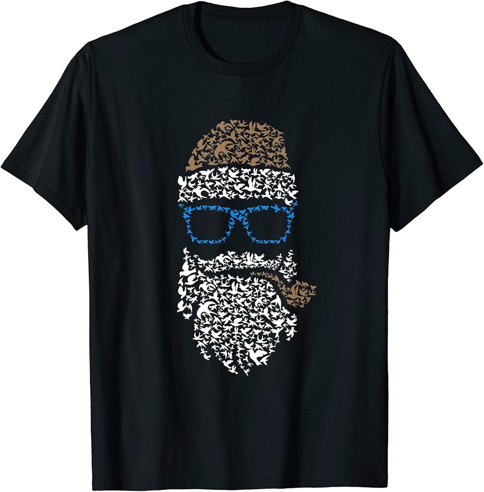 Xmas Cool Santa - Fun Beard Style Hipster Dad Pipe T-Shirt