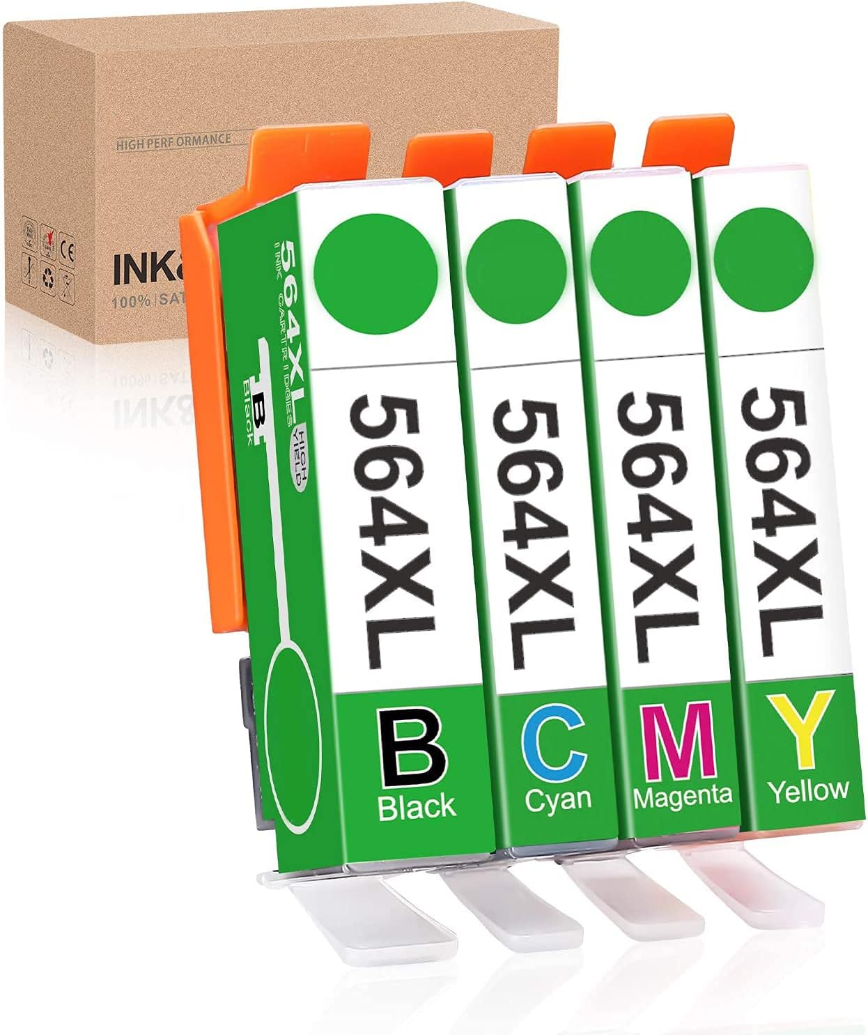 OSIR Compatible Ink Cartridge Replacement for HP 564 564XL (Black/Cyan/Magenta/Yellow, 4-Pack)