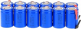 Anmas Power 12PCS Ni-Cd 4/5SubC 1.2V 2200mAh Rechargeable Battery with Tab (12pcs, Blue)
