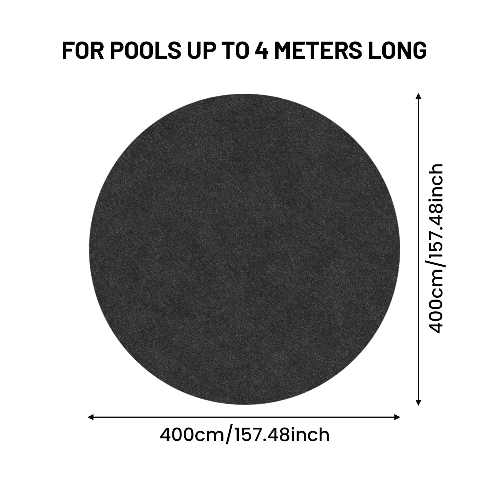Tapis de Sol pour Piscine Ronde 400 cm, Tapis de Sol Piscine, Rond Dalle De Piscine, et Ultra Absorbante, Pliable Tapis Sous Piscine Hors Sol, Tapis Exterieur Rond, pour L'extérieur et L'intérieur