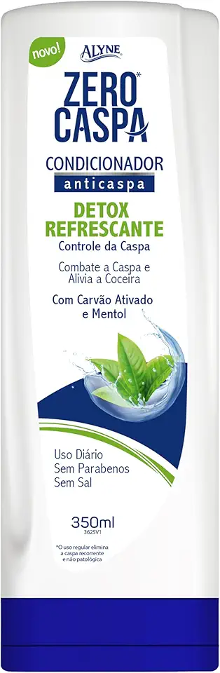 Alyne, Condicionador para cabelos, Zero Caspa Detox refrescante, 350 ML, Azul