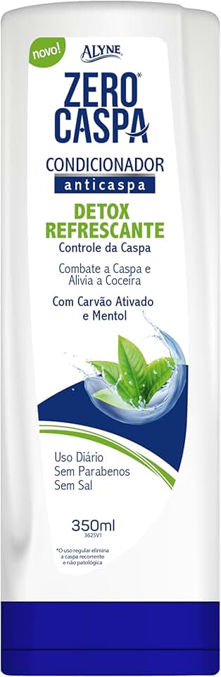 Alyne, Condicionador para cabelos, Zero Caspa Detox refrescante, 350 ML, Azul