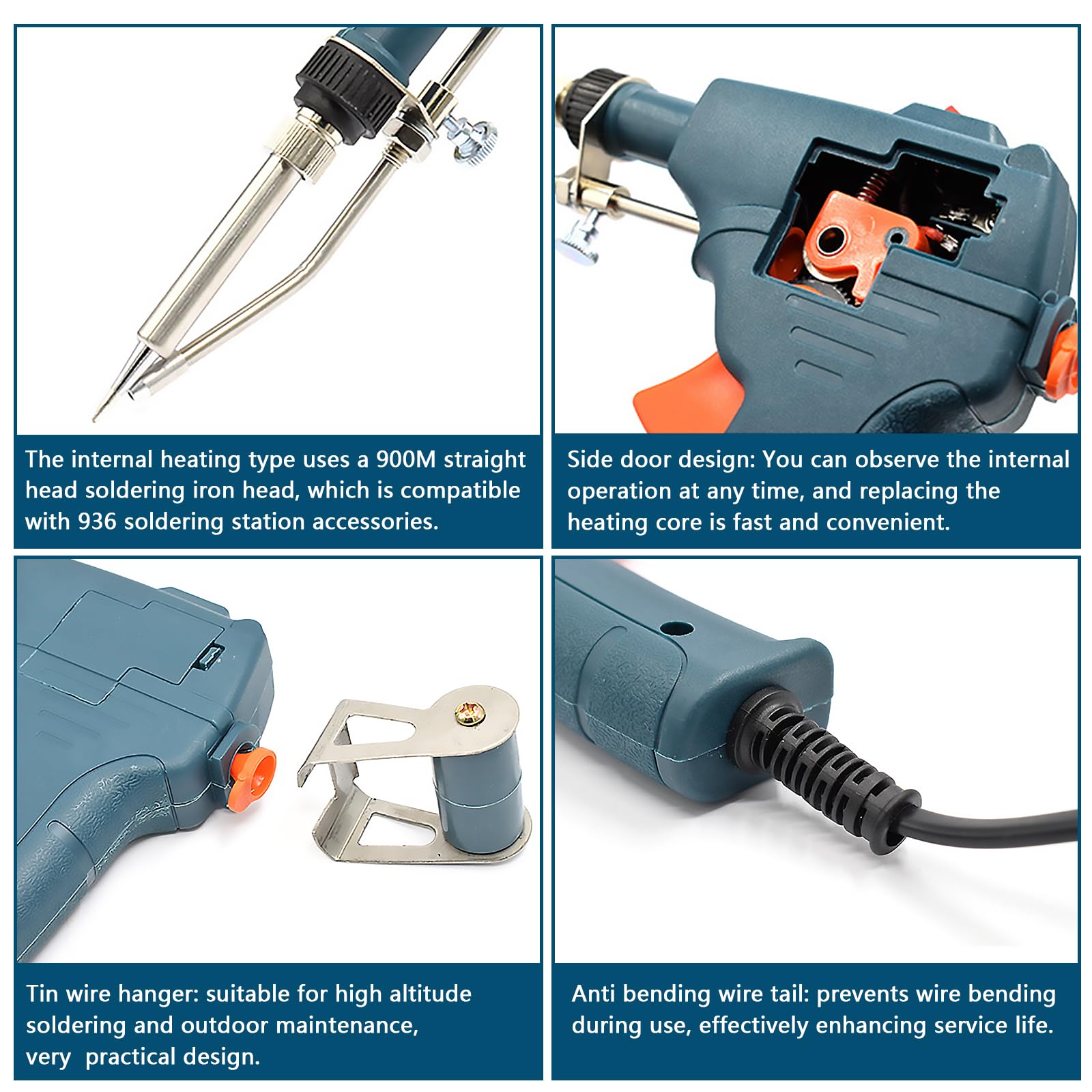 Kit de Soldadores de Estaño 60W, Pistola Manual Estación De Soldador Marco De Estaño Autónomo Funciona Con Una Sola Mano Herramienta De Soldadura para Reparaciones Electrónicas