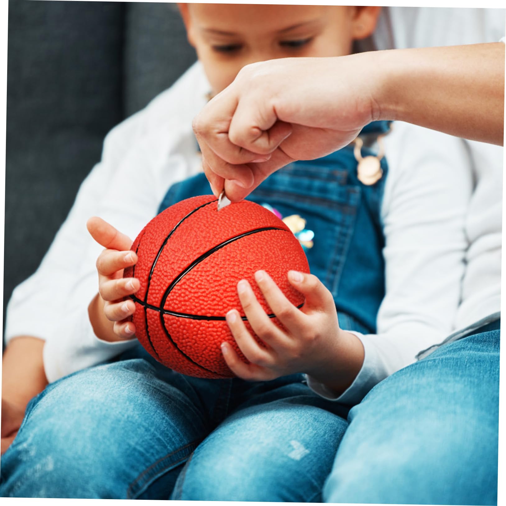 Salvadanaio Cartone 2pezzi in Vinile, Pallone Calcio e Basket | Formato Portatile, Regalo Compleanno e Uso Domestico, per Amici e Genitori