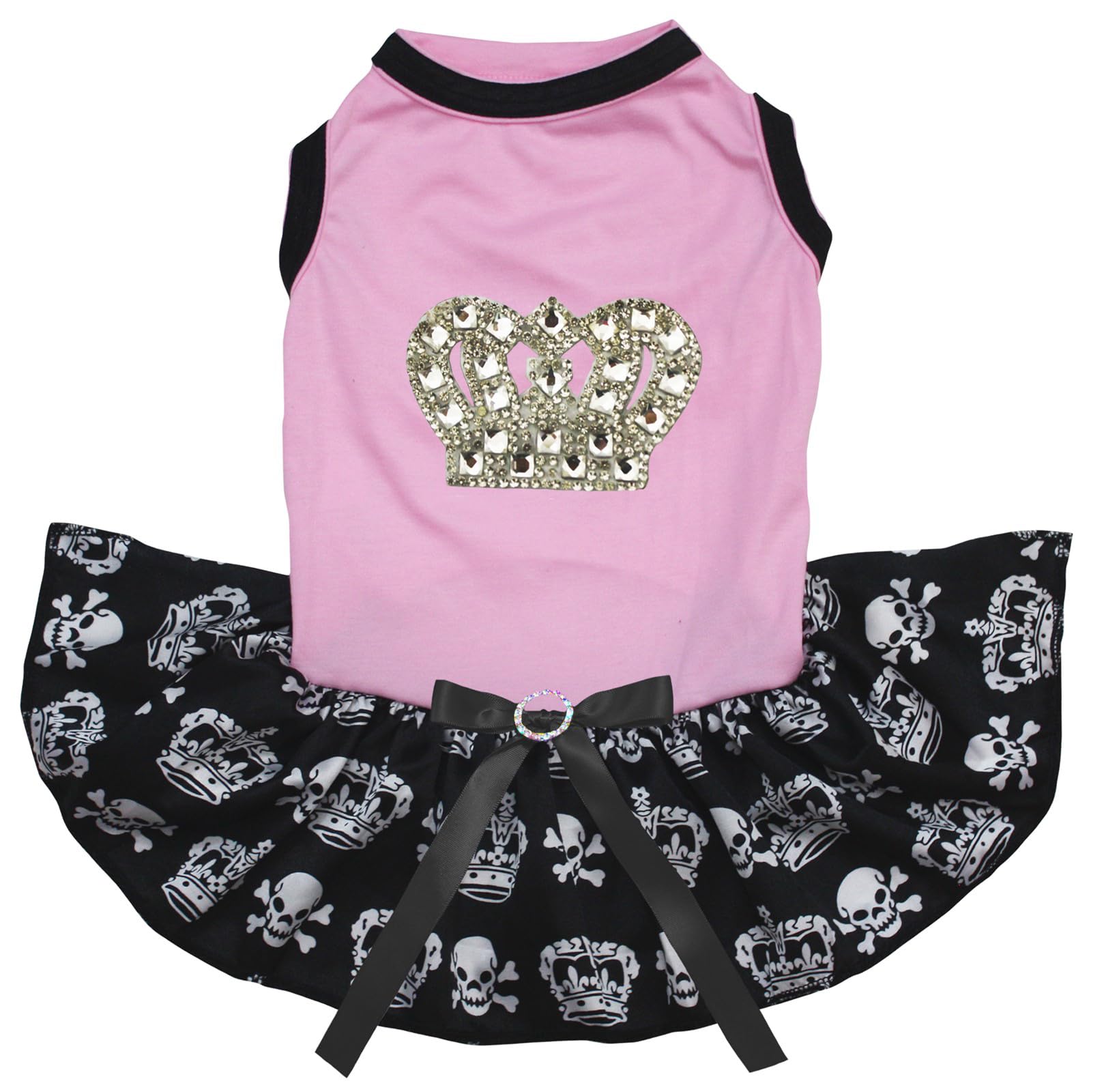 Robe pour chien tête de mort Gems Crown XXL : un vêtement stretch et confortable pour grand molosse
