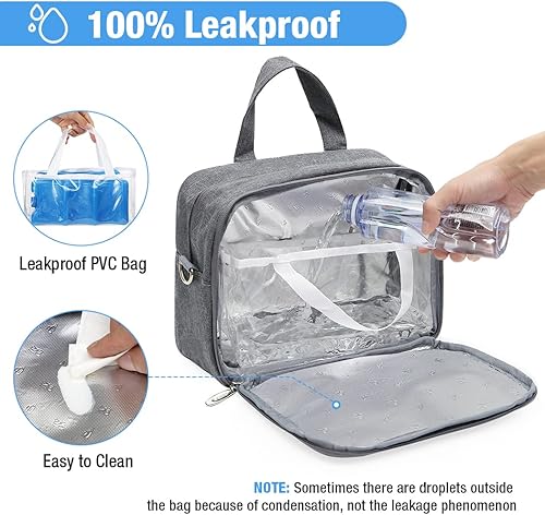 Miniatura 5 de Lekebaby Bolsa enfriadora de leche materna con bolsa de hielo, se adapta a 4 biberones, perfecta para madres lactantes y guardería