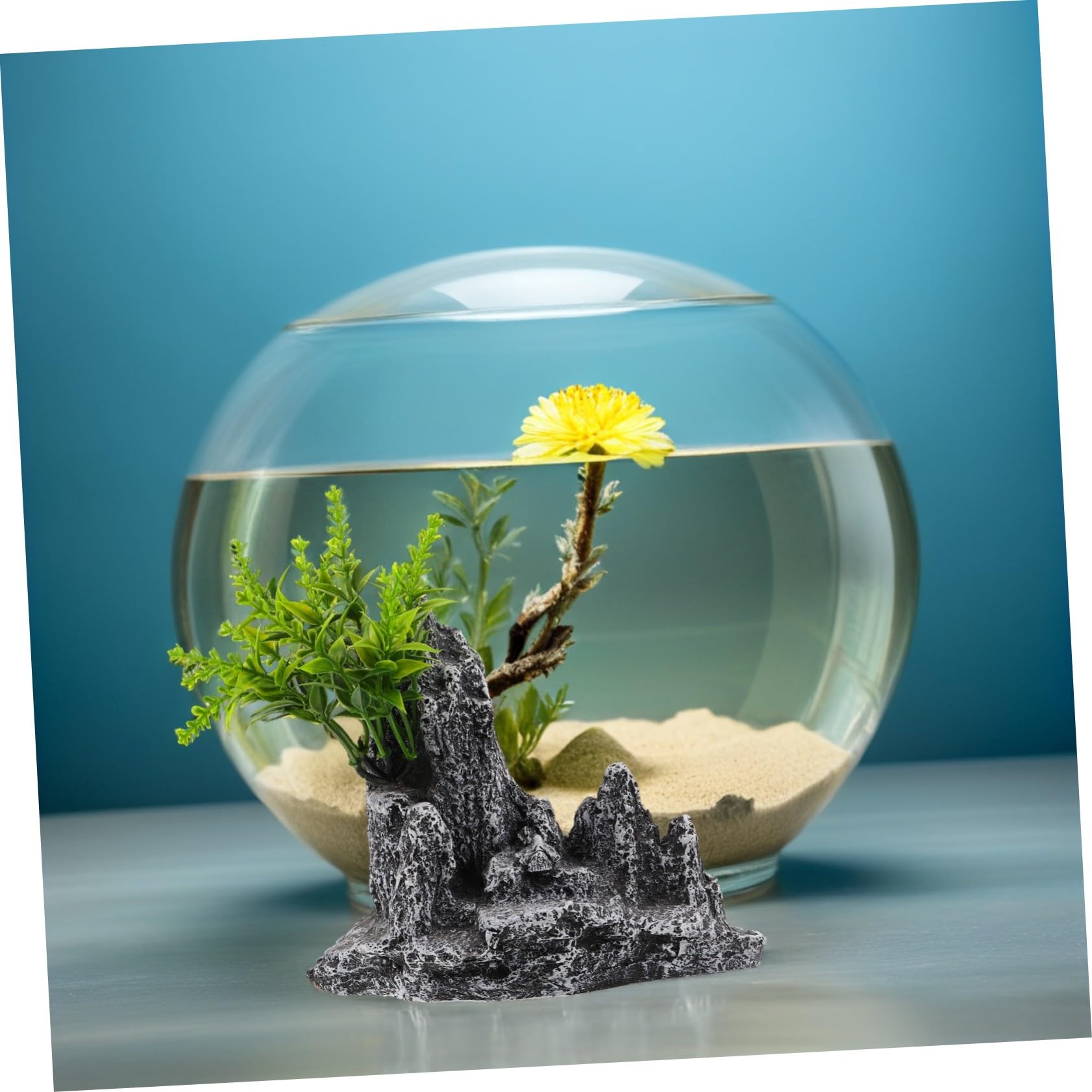 Ciieeo Sztuczna Skała Do Akwarium Mała Dekoracja Górska Odporna Uszkodzenia Do Aranżacji Pejzażu Wodnego i Ozdoby Bonsai Akwariach i Terrariach