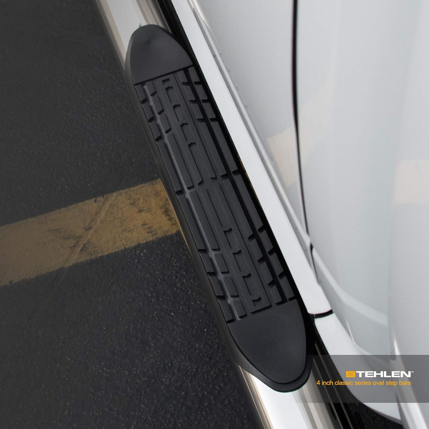 Stehlen 733469495888 Compatible with 2015-2022 Ford F150 SuperCrew / 2017-2022 F250 F350 F450 F550 Superduty Crew Cab 4" Oval Side Step Nerf Bars - Stainless Steel