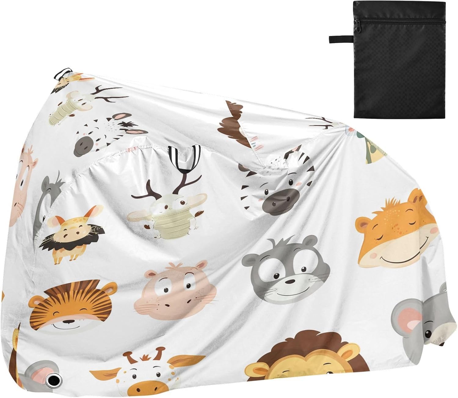 Cartoon Animal Bike Cover Waterproof Outdoor Storage, Bicycle Cover Rain Sun UV Wind Proof for Mountain Bike,Road Bike,Electric Bike