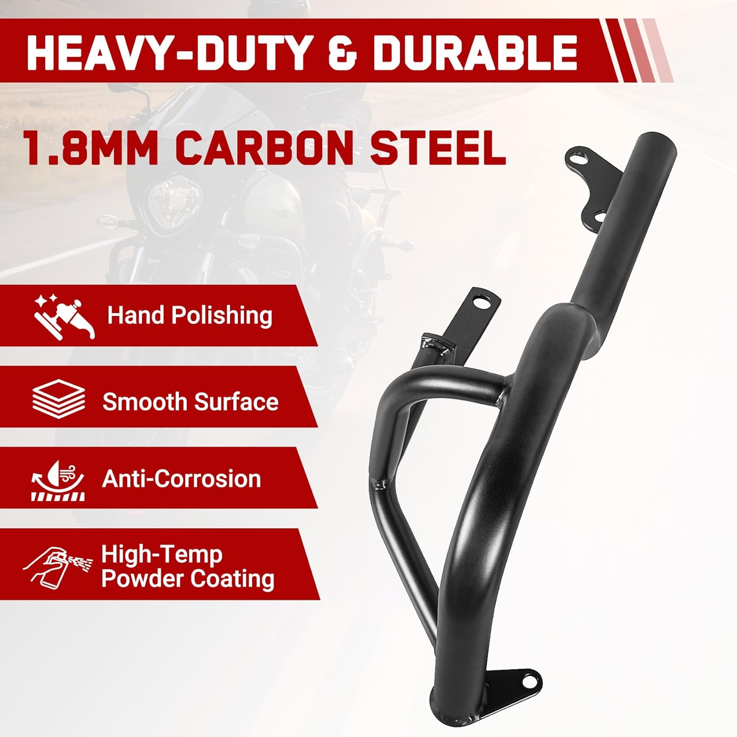 Motorcycle Engine Guard Crash Bar for VN650 Vulcan S 650 EN650 2015 2016 2017 2018 2019 2020 2021 2022 2023 2024 2025 2026 Highway Bar Bumper Side Protection