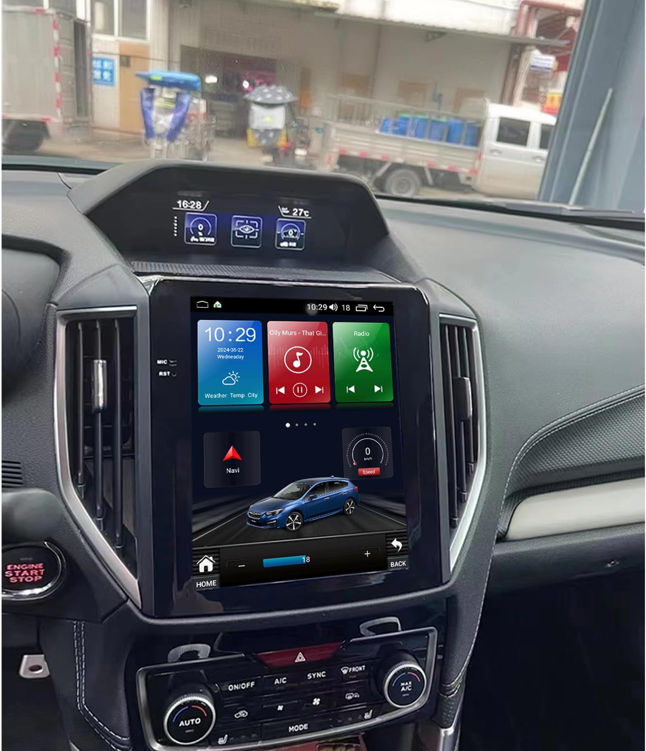 Android Radio Head Unit for Subaru Crossrek Forester XV Impreza G4 2016-2023 Car one din Multimedia Video Player GPS Navigation WiFi QLED Touch Screen (8-128GB Plus)