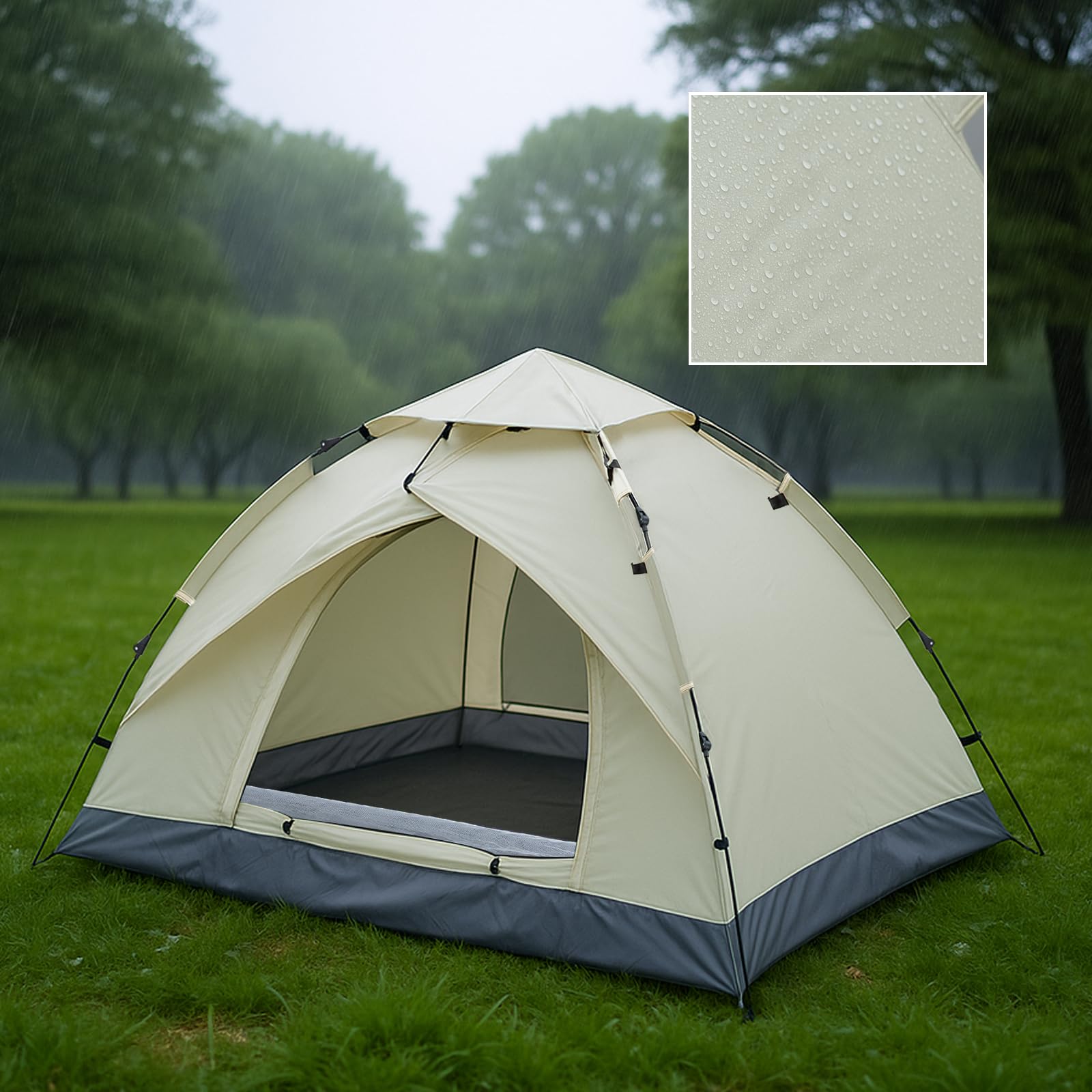 Pop-up-Zelt für 2–3 Personen, wasserdichtes Kuppelzelt mit UV-Schutz, leichtes Campingzelt mit Tragetasche, Kuppelzelt für Wandern, Outdoor & Backpacking