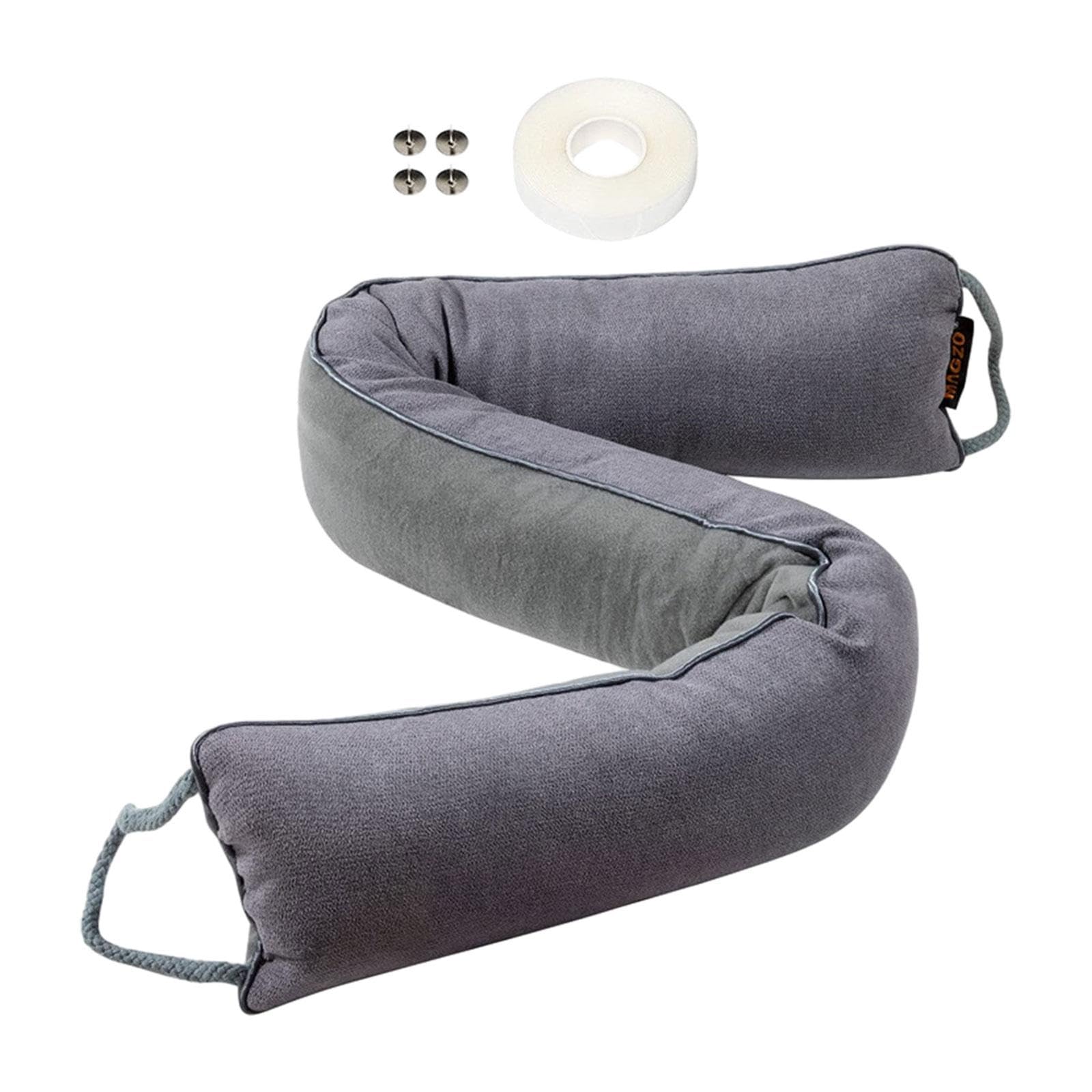 Paraspifferi per Porte, Guarnizione per Soglia, Protezione da Rumore, Polvere E, Tessuto Oxford, Resistente E Facile da Installare per Casa, Uff, Grigio