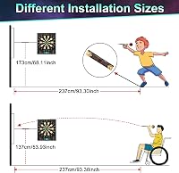 Mejasg Profi Darts Tábla Acél Dartboard 6 Fém Nyíllal Felnőtteknek 9
